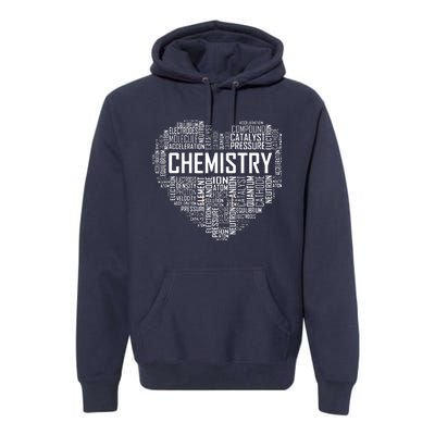 Chemistry Lover Heart Gift For Chemist Teacher Or Student Premium Hoodie