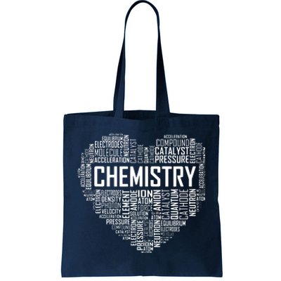 Chemistry Lover Heart Gift For Chemist Teacher Or Student Tote Bag