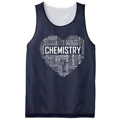 Chemistry Lover Heart Gift For Chemist Teacher Or Student Mesh Reversible Basketball Jersey Tank