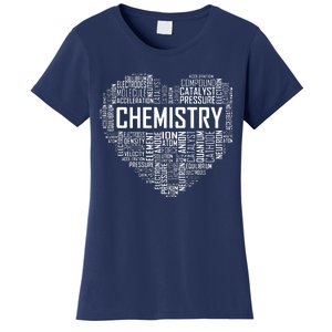 Chemistry Lover Heart Gift For Chemist Teacher Or Student Women's T-Shirt