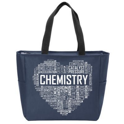 Chemistry Lover Heart Gift For Chemist Teacher Or Student Zip Tote Bag