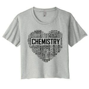 Chemistry Lover Heart Gift For Chemist Teacher Or Student Women's Crop Top Tee