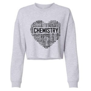 Chemistry Lover Heart Gift For Chemist Teacher Or Student Cropped Pullover Crew