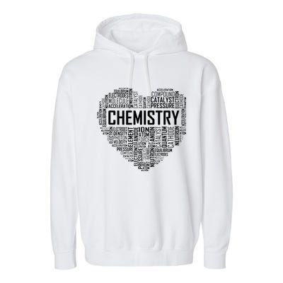 Chemistry Lover Heart Gift For Chemist Teacher Or Student Garment-Dyed Fleece Hoodie