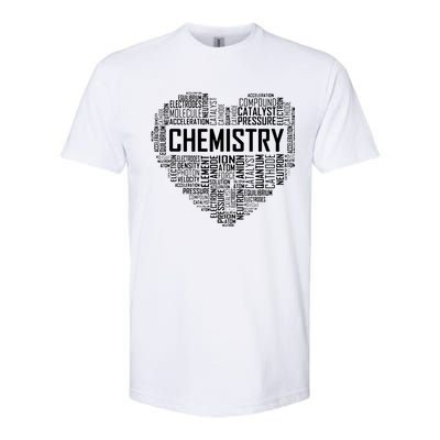 Chemistry Lover Heart Gift For Chemist Teacher Or Student Softstyle CVC T-Shirt