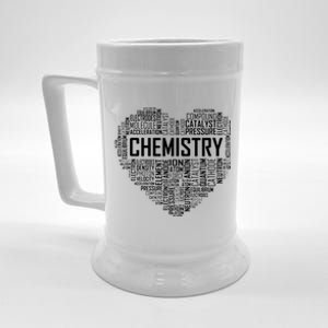 Chemistry Lover Heart Gift For Chemist Teacher Or Student Beer Stein