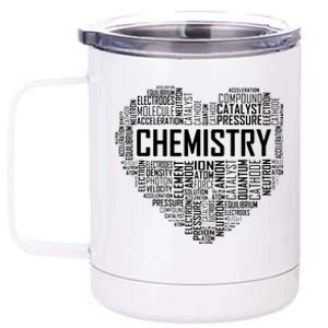 Chemistry Lover Heart Gift For Chemist Teacher Or Student 12 oz Stainless Steel Tumbler Cup