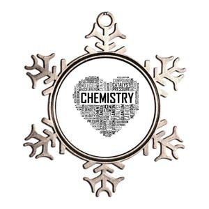 Chemistry Lover Heart Gift For Chemist Teacher Or Student Metallic Star Ornament