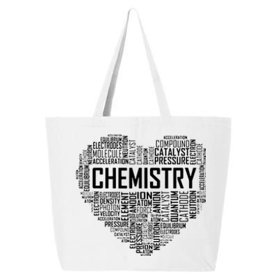 Chemistry Lover Heart Gift For Chemist Teacher Or Student 25L Jumbo Tote