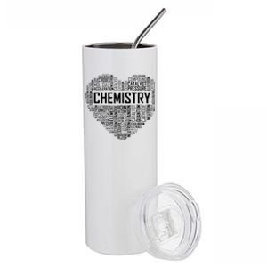 Chemistry Lover Heart Gift For Chemist Teacher Or Student Stainless Steel Tumbler