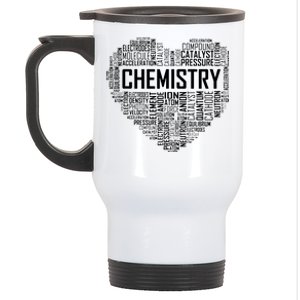 Chemistry Lover Heart Gift For Chemist Teacher Or Student Stainless Steel Travel Mug