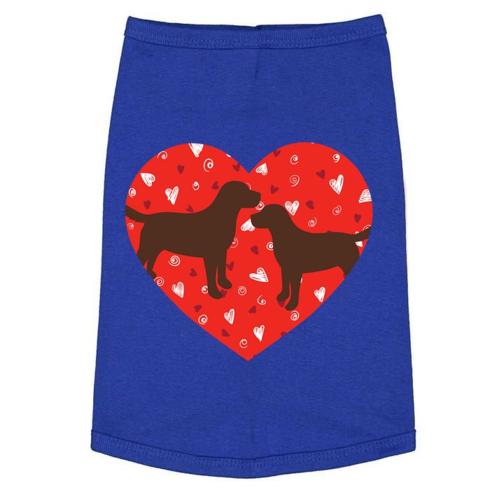 Chocolate Lab Heart Valentine's Day Labrador Dog Lover Gift Doggie Tank