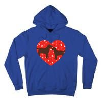 Chocolate Lab Heart Valentine's Day Labrador Dog Lover Gift Tall Hoodie