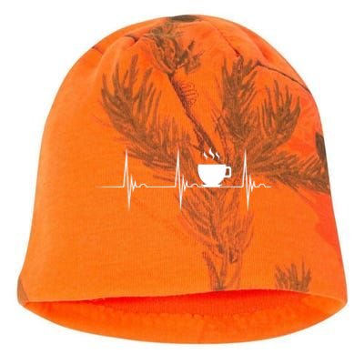 Coffee Lover Heartbeat EKG Pulse Hot Espresso Coffee Cup Kati - Camo Knit Beanie