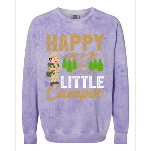 Camping Lover Happy Little Camper Gift Colorblast Crewneck Sweatshirt