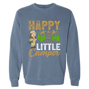 Camping Lover Happy Little Camper Gift Garment-Dyed Sweatshirt