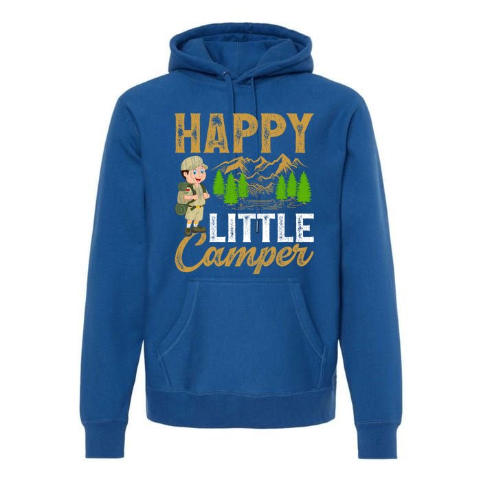 Camping Lover Happy Little Camper Gift Premium Hoodie