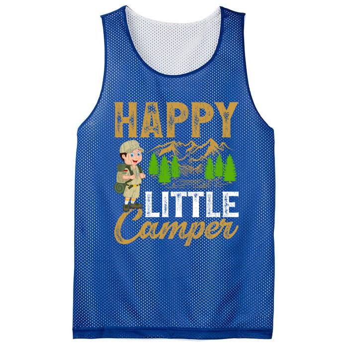 Camping Lover Happy Little Camper Gift Mesh Reversible Basketball Jersey Tank