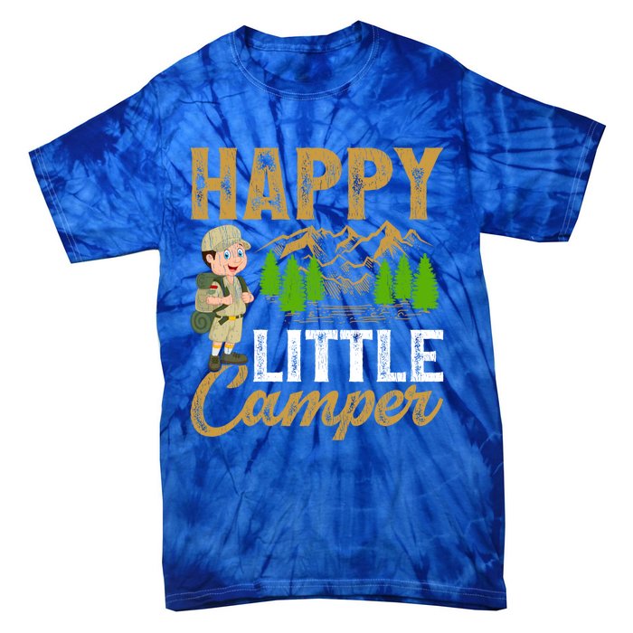 Camping Lover Happy Little Camper Gift Tie-Dye T-Shirt