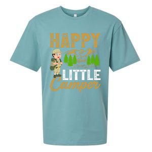 Camping Lover Happy Little Camper Gift Sueded Cloud Jersey T-Shirt