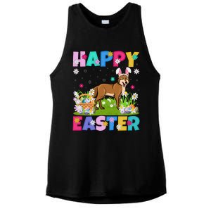 Coyote Lover Happy Easter Bunny Coyote Easter Sunday Cute Gift Ladies PosiCharge Tri-Blend Wicking Tank