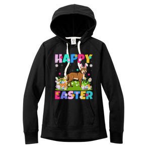 Coyote Lover Happy Easter Bunny Coyote Easter Sunday Cute Gift Women's Fleece Hoodie