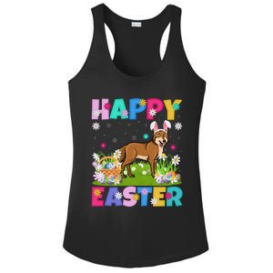 Coyote Lover Happy Easter Bunny Coyote Easter Sunday Cute Gift Ladies PosiCharge Competitor Racerback Tank