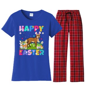 Coyote Lover Happy Easter Bunny Coyote Easter Sunday Cute Gift Women's Flannel Pajama Set