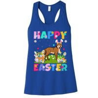 Coyote Lover Happy Easter Bunny Coyote Easter Sunday Cute Gift Women's Racerback Tank