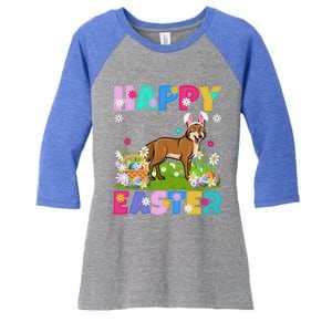 Coyote Lover Happy Easter Bunny Coyote Easter Sunday Cute Gift Women's Tri-Blend 3/4-Sleeve Raglan Shirt