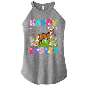 Coyote Lover Happy Easter Bunny Coyote Easter Sunday Cute Gift Women's Perfect Tri Rocker Tank