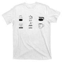 Coffee Lover Hand Drawn Cute Food Coffee Gift T-Shirt