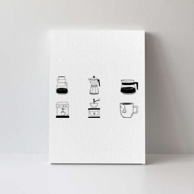 Coffee Lover Hand Drawn Cute Food Coffee Gift Canvas