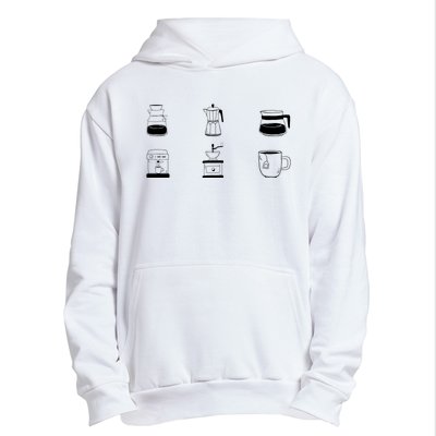 Coffee Lover Hand Drawn Cute Food Coffee Gift Urban Pullover Hoodie