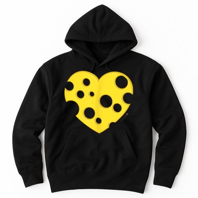 Cheese Love Heart Pocket. Holey Cheese Hoodie