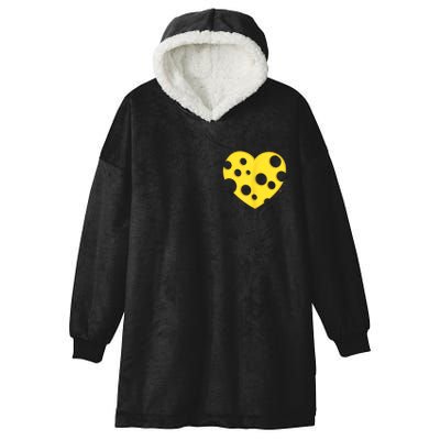 Cheese Love Heart Pocket. Holey Cheese Hooded Wearable Blanket