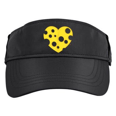 Cheese Love Heart Pocket. Holey Cheese Adult Drive Performance Visor