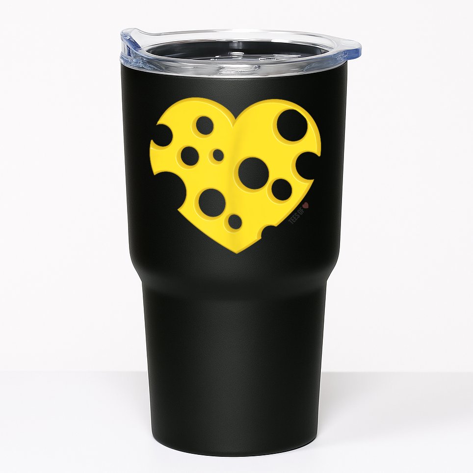 Cheese Love Heart Pocket. Holey Cheese Tumbler