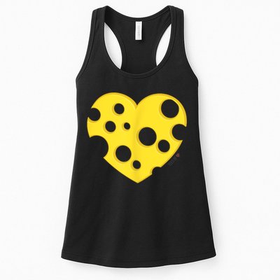 Cheese Love Heart Pocket. Holey Cheese Womens Tank Top