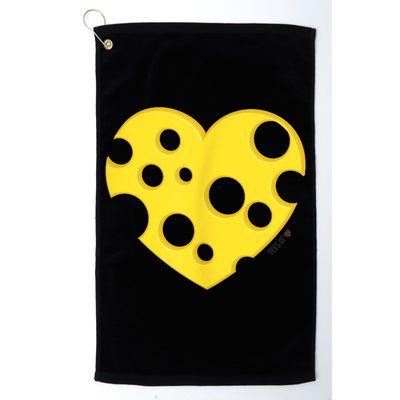 Cheese Love Heart Pocket. Holey Cheese Golf Towel