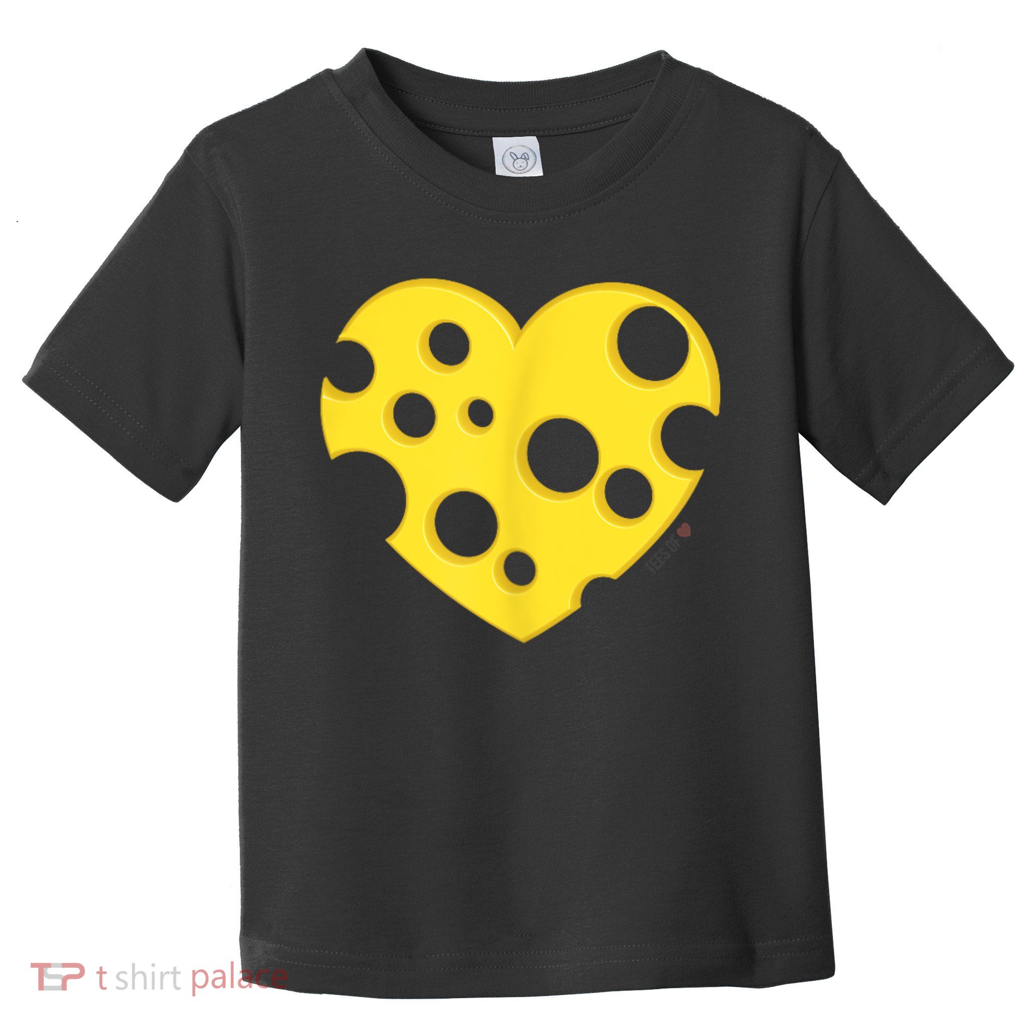 Cheese Love Heart Pocket. Holey Cheese Toddler T-Shirt