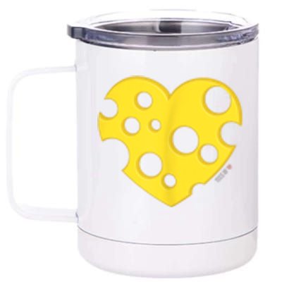 Cheese Love Heart Pocket. Holey Cheese 12 oz Stainless Steel Tumbler Cup