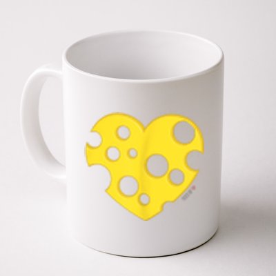 Cheese Love Heart Pocket. Holey Cheese Coffee Mug