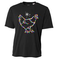 Christmas Lights Holiday Chicken Lover Xmas Cooling Performance Crew T-Shirt