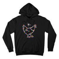 Christmas Lights Holiday Chicken Lover Xmas Tall Hoodie