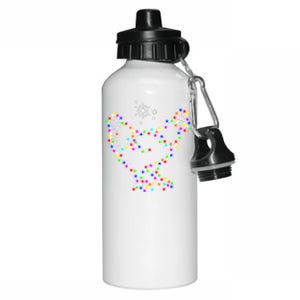 Christmas Lights Holiday Chicken Lover Xmas Aluminum Water Bottle