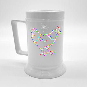 Christmas Lights Holiday Chicken Lover Xmas Beer Stein