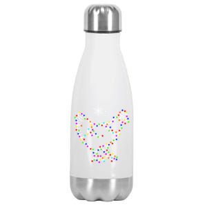 Christmas Lights Holiday Chicken Lover Xmas Stainless Steel Insulated Water Bottle