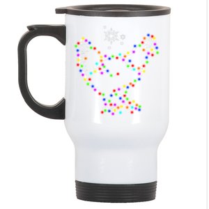 Christmas Lights Holiday Chicken Lover Xmas Stainless Steel Travel Mug