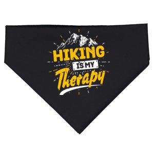 Camping Life Hiking Is My Therapy Trekking Wanderlust Hiker USA-Made Doggie Bandana